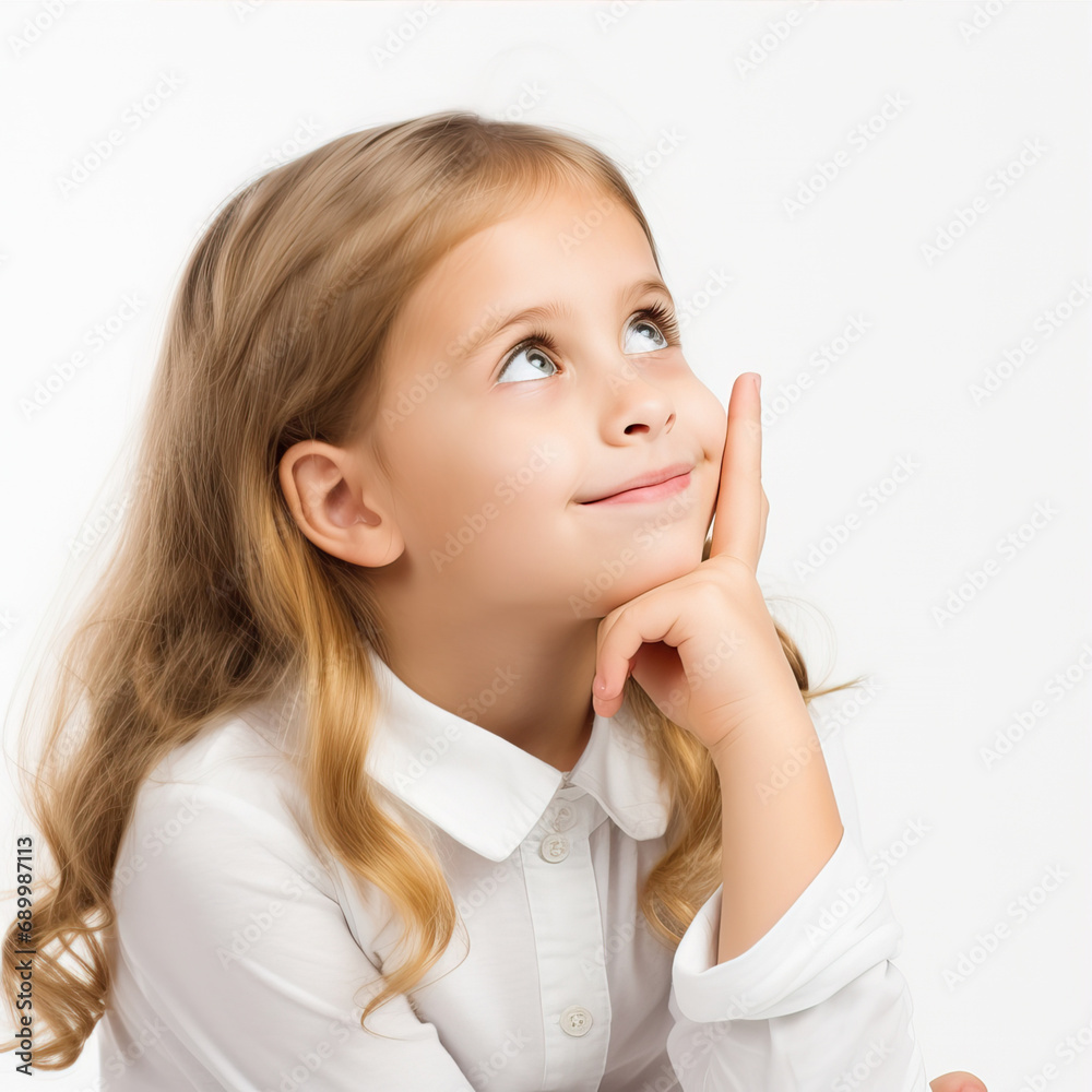 The girl was thinking about something The girl was thinking about something