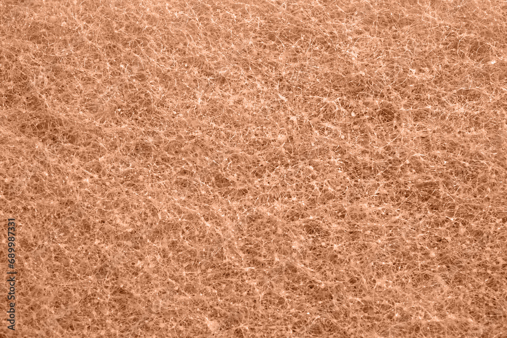Fototapeta premium Color peach fuzz sponge perforated texture background