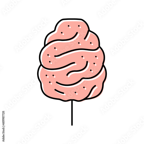 cotton candy carnival vintage show color icon vector. cotton candy carnival vintage show sign. isolated symbol illustration