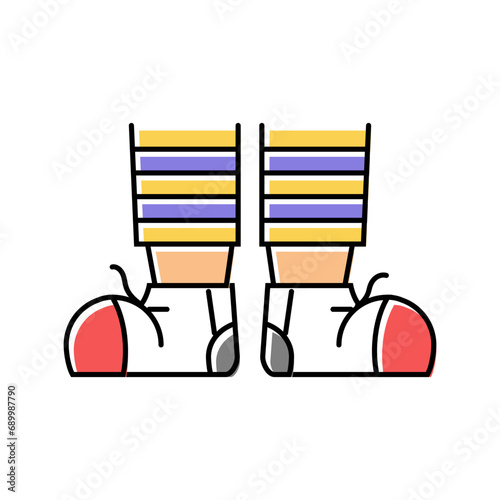 clown feet carnival vintage show color icon vector. clown feet carnival vintage show sign. isolated symbol illustration