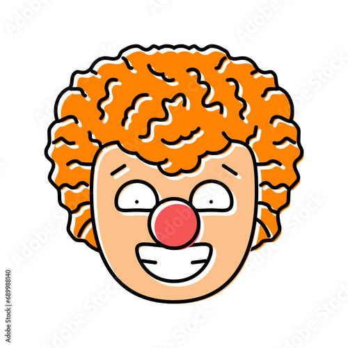clown carnival vintage show color icon vector. clown carnival vintage show sign. isolated symbol illustration