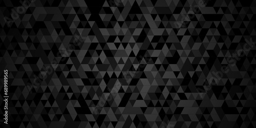 Abstract black and gray chain rough backdrop square triangle background. Modern geometric pattern gray and black Polygon Mosaic triangle Background, business and corporate background. photo