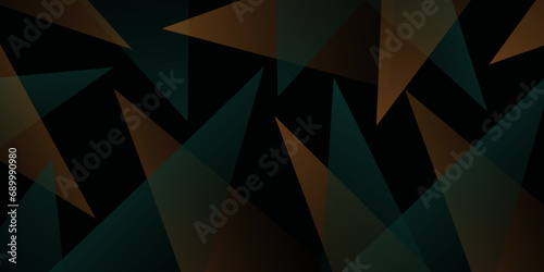 Abstract Color Polygon Background Design, Abstract Geometric Origami Style With Gradient.Dark Green, orange ector polygon abstract layout .vector abstract mosaic pattern.Template for your brand book.