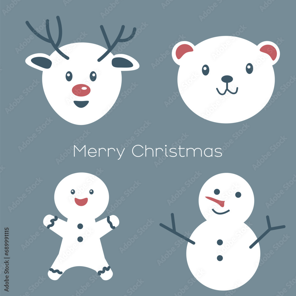 Cute Christmas Vector Icons