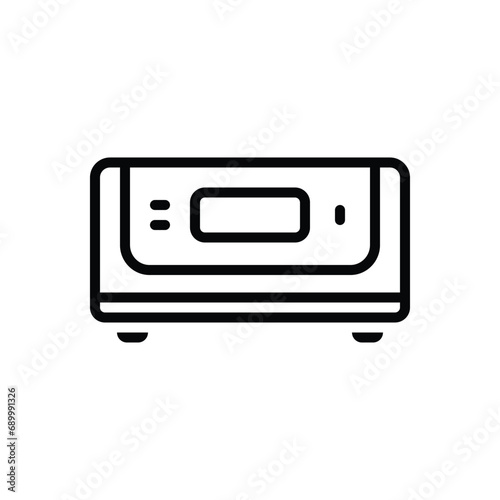Black line icon for inverter 