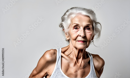 Health concept beautiful lady doing fitness exercises