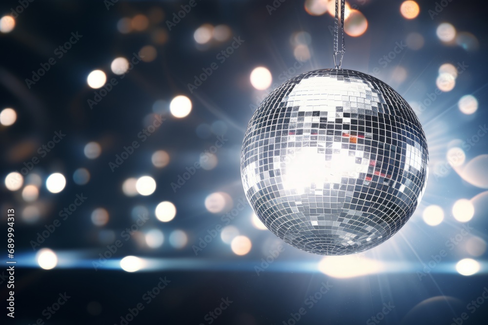 Obraz premium Shiny silver disco ball