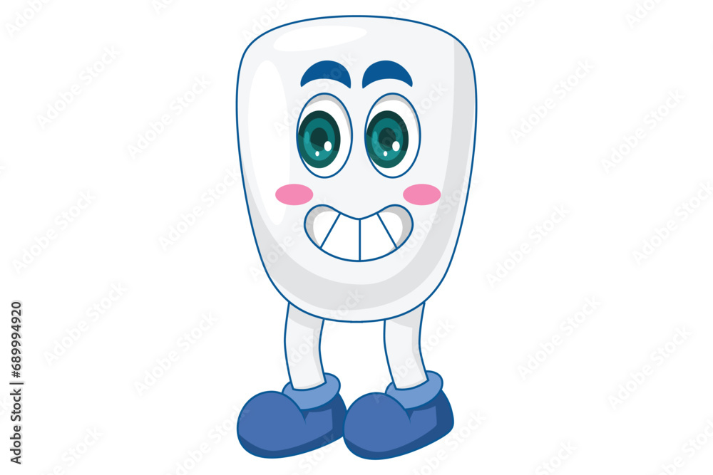 Cute Tooth Character Design Illustration Cute Tooth Character Design Illustration