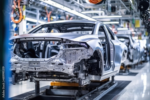 Automated assembly line for robot manipulators for the production of high-tech electric vehicles running on clean energy.  © Anoo