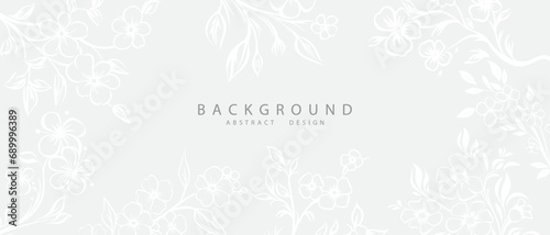 background with trendy wildflowers and minimalist flowers for wall decoration or wedding
