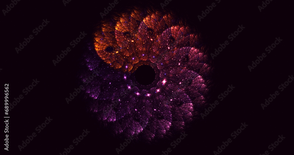 3D manual rendering abstract circle light background
