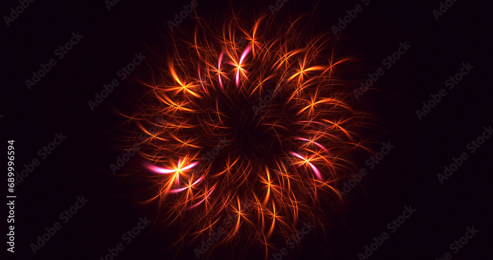 3D manual rendering abstract round light background