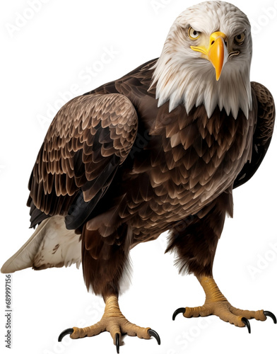 Picture of an eagle isolated on transparent background, png