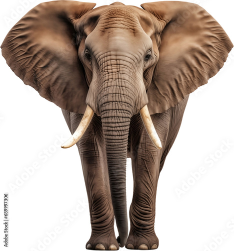 Picture of an elephant isolated on transparent background, png