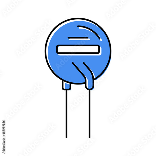 varistor electronic component color icon vector. varistor electronic component sign. isolated symbol illustration photo