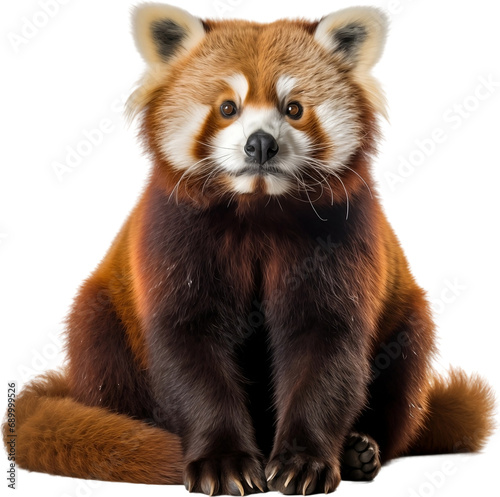 Picture of a red panda isolated on transparent background, png © Zamora Design