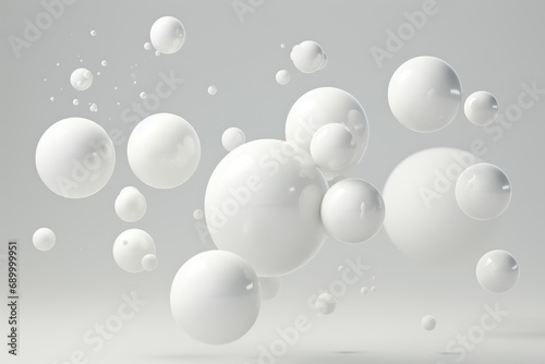 3d render of white particle on white backgrond.