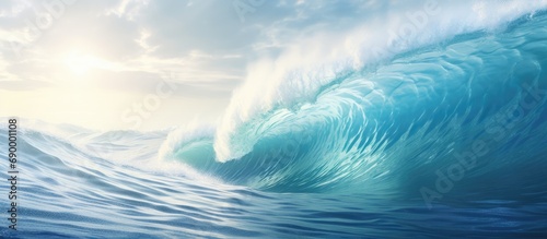 Wave in the ocean. photo