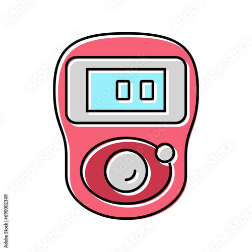 row counter knitting wool color icon vector. row counter knitting wool sign. isolated symbol illustration