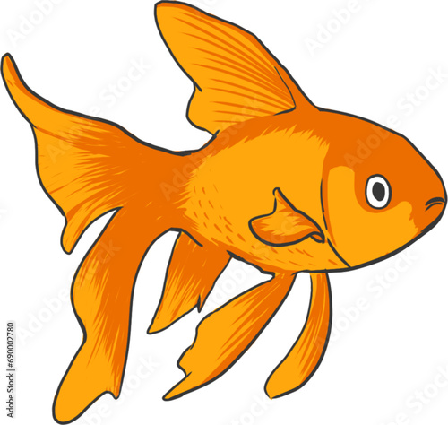 Orange Fish Illustration