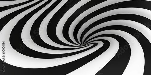 Black and white Spiral hypnotic whirlpool shape, Hypnotize background