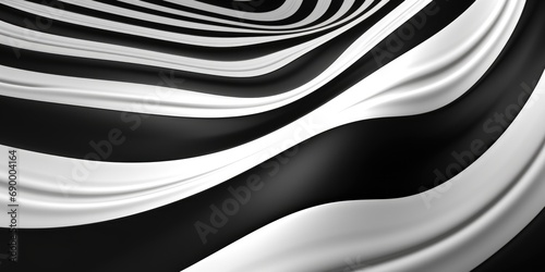 Black and white wave, hypnotic waveform, hypnotizing background