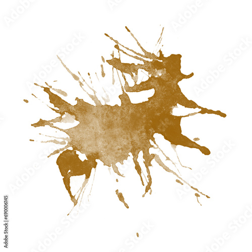 Coffee, chocolate, liquid stains isolated on transparent background. Royalty high-quality free stock PNG image of Tea Stains spill. Round coffee stain isolated, cafe splash fleck drink, slushy mud