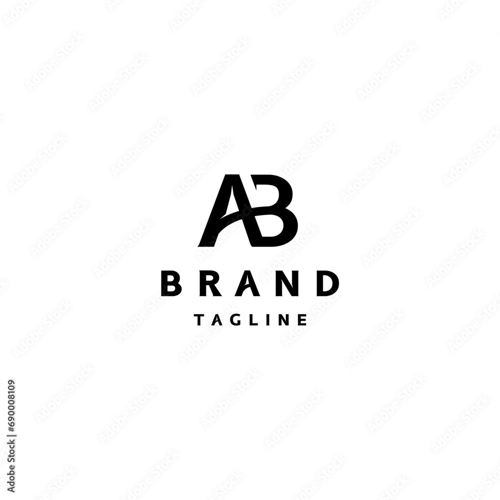 Initial Letter A and B Logo Design. Simple Letter AB Logo Design. Initial Letter A and B Logo Design. Simple Letter AB Logo Design.