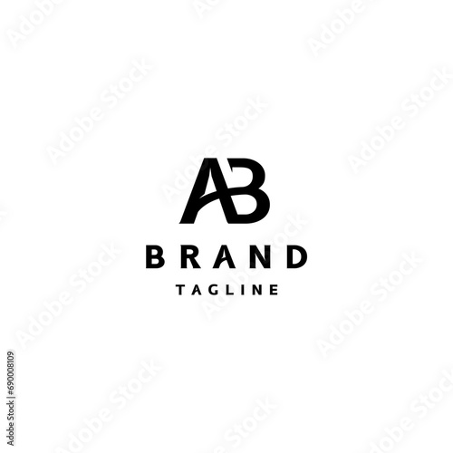 Initial Letter A and B Logo Design. Simple Letter AB Logo Design.