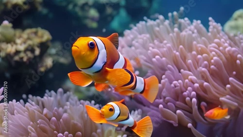 clown fish under the sea photo