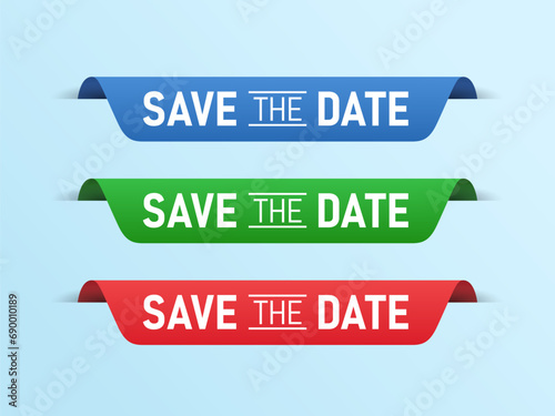 Save the date tag label bookmark illustration 02