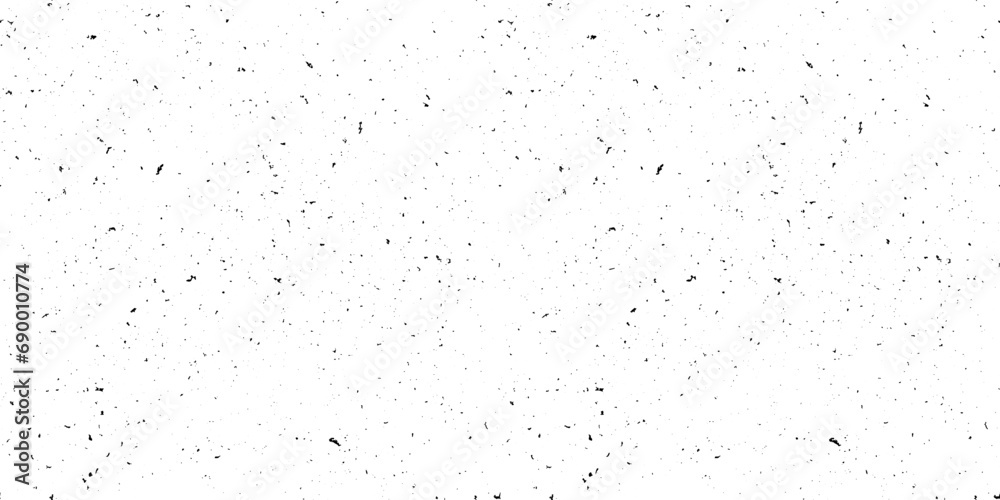 Black and white mottled seamless pattern. Small grunge sprinkles, particles, dust and spots wallpaper. Noise grain repeating background. Overlay random grit texture. Vector illustration