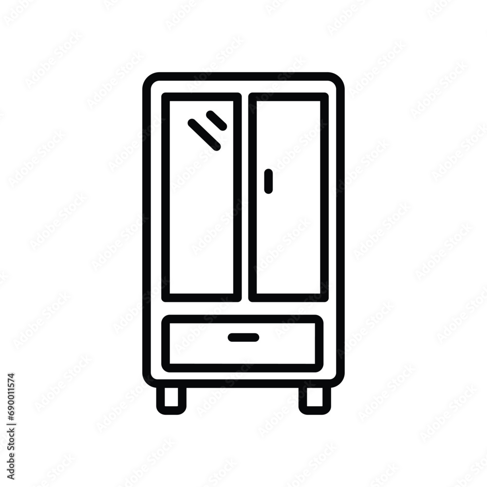 wardrobe icon with white background vector stock illustration wardrobe icon with white background vector stock illustration