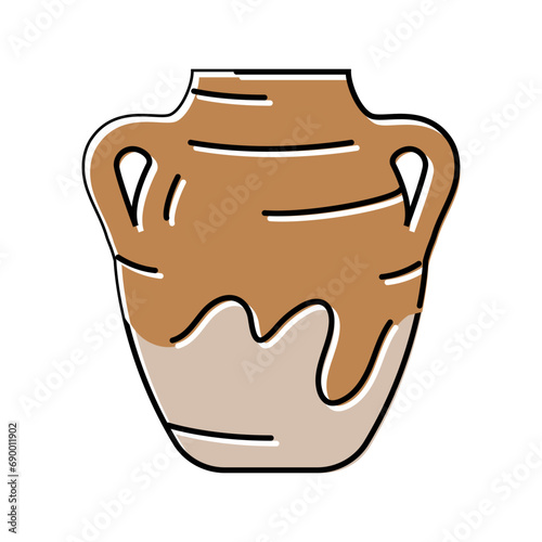 pottery human evolution color icon vector. pottery human evolution sign. isolated symbol illustration