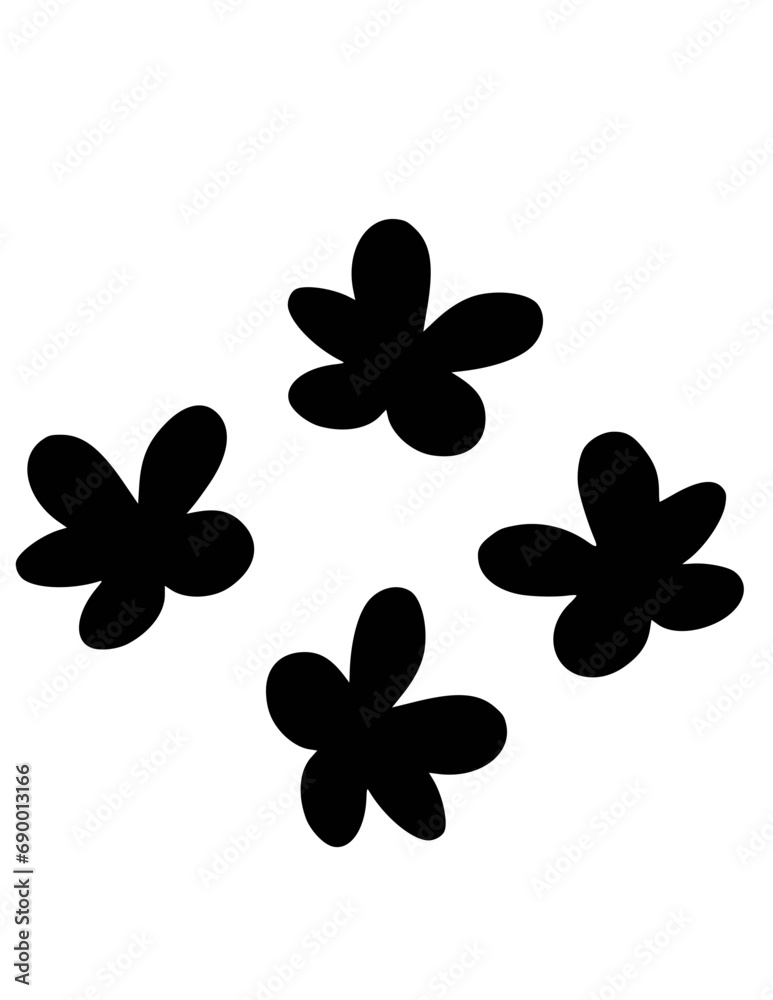 Cute Flowers SVG Cut File Floral Vector Cute Flowers SVG Cut File Floral Vector