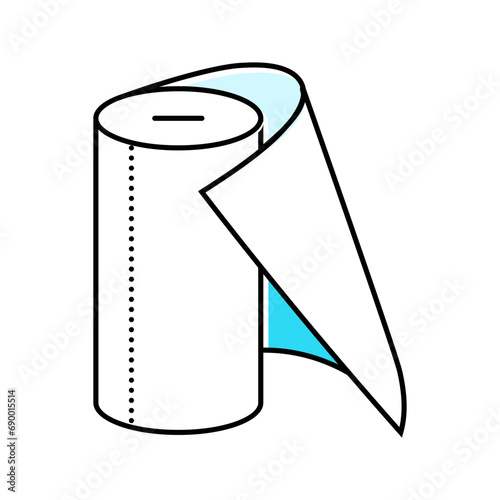 tissue roll paper towel color icon vector. tissue roll paper towel sign. isolated symbol illustration