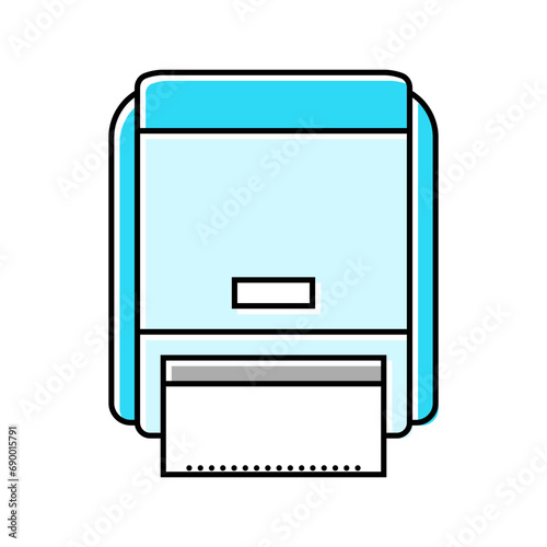paper towel dispenser color icon vector. paper towel dispenser sign. isolated symbol illustration