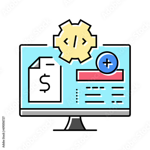 medical coding billing color icon vector. medical coding billing sign. isolated symbol illustration