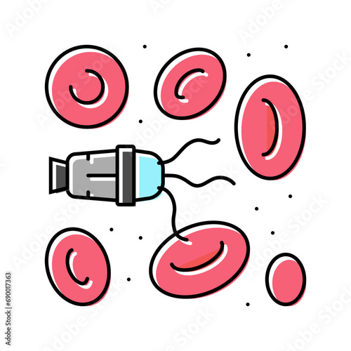 nanotechnology biomedical color icon vector. nanotechnology biomedical sign. isolated symbol illustration