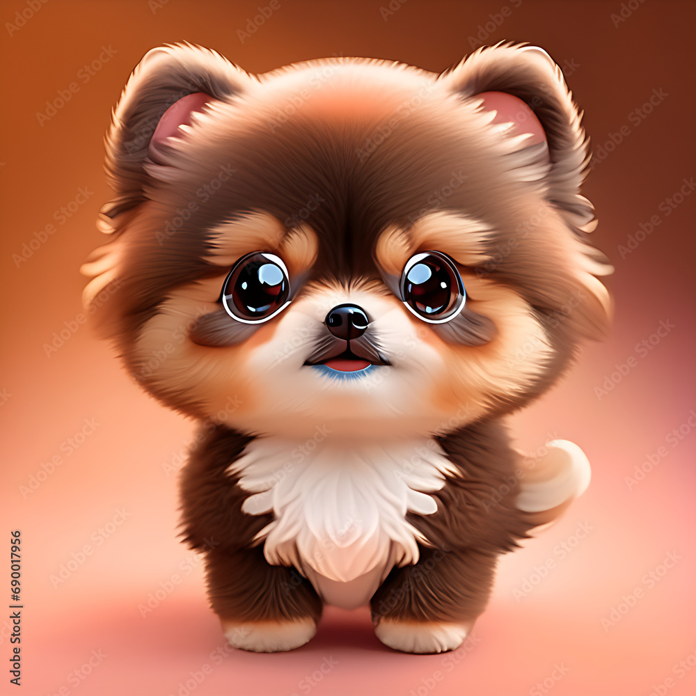 toy puppy on a blue background toy puppy on a blue background