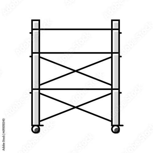 scaffolding civil engineer color icon vector. scaffolding civil engineer sign. isolated symbol illustration