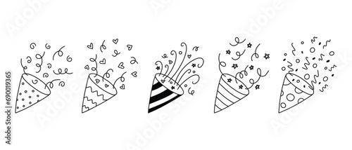 Canvas Print Confetti Popper Set for Party