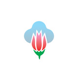 rose logo design modern template