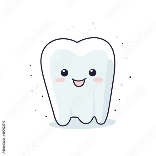 Happy tooth vector