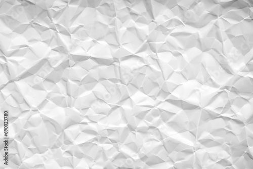 White crumpled paper background texture pattern overlay