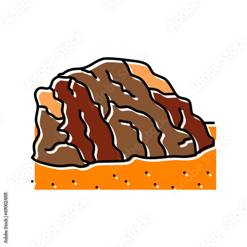 martian rock formation mars planet color icon vector. martian rock formation mars planet sign. isolated symbol illustration