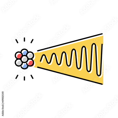 Foto gamma rays nuclear energy color icon vector