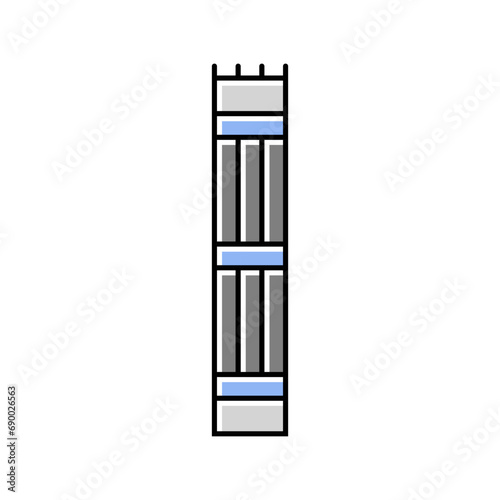 fuel assembly nuclear energy color icon vector. fuel assembly nuclear energy sign. isolated symbol illustration