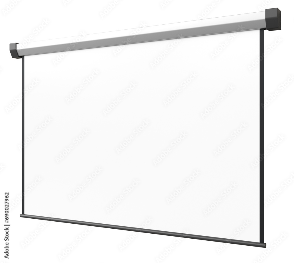 Naklejka premium 화이트 빔 프로젝터 스크린 목업 White Beam Projector Screen Mock up