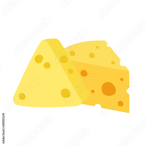 Wallpaper Mural cheese parts and slices isolated on a white background.  Torontodigital.ca